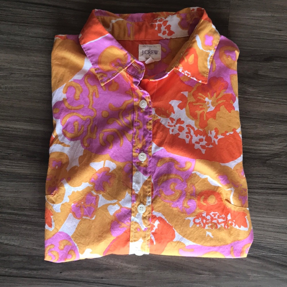 J. Crew perfect shirt XXS button down flowers